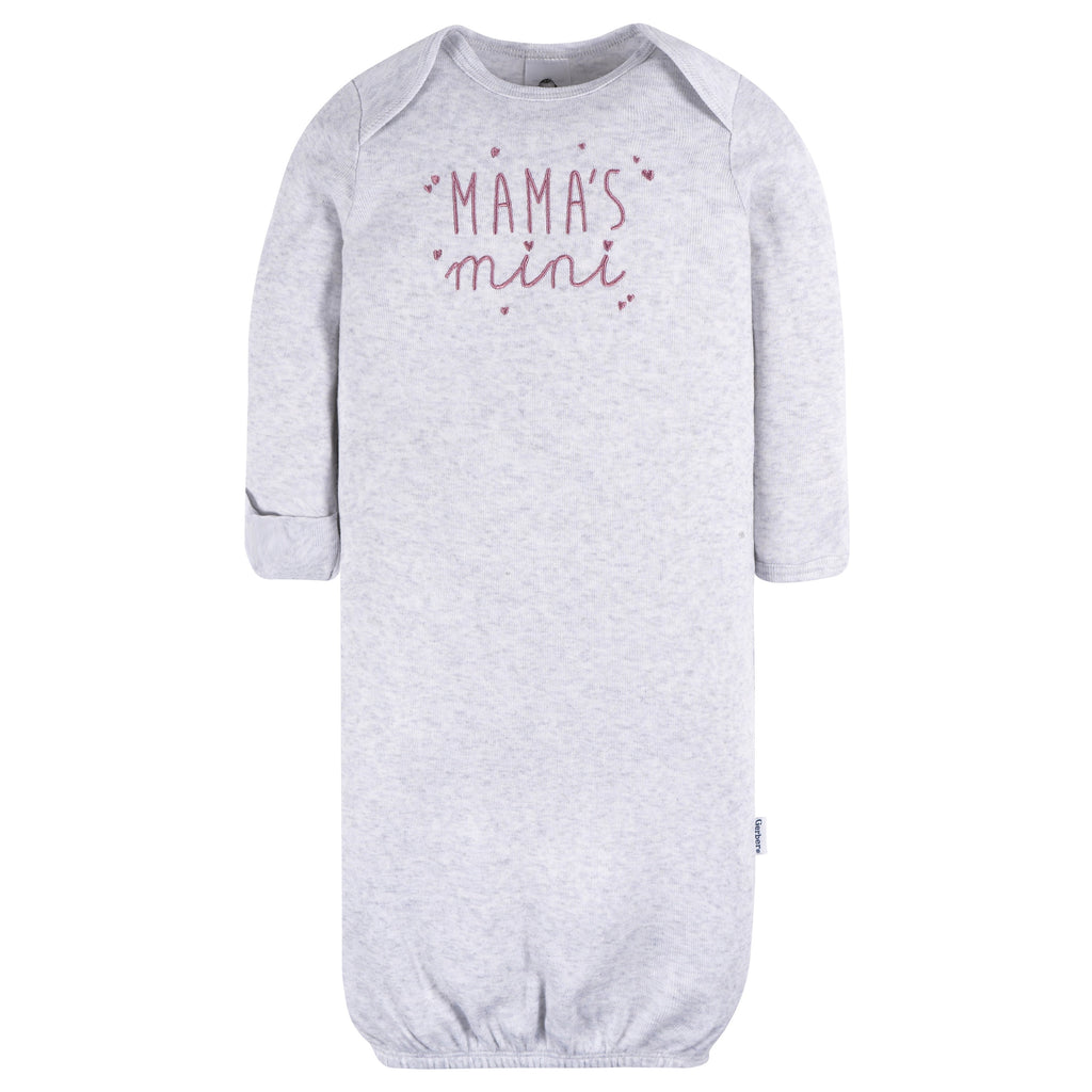 Gerber Baby Neutral Lap Shoulder Gowns, 4-Pack, Preemie-0/6 Months