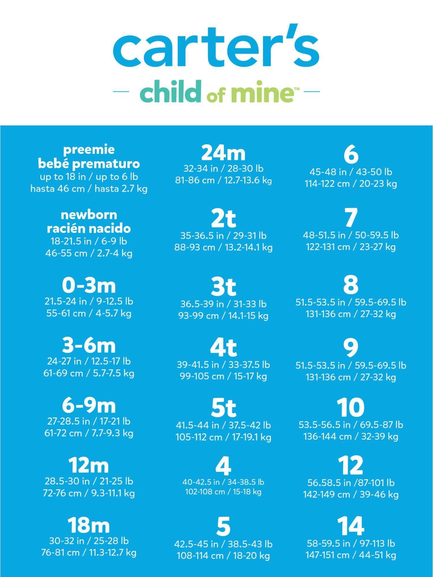 Carter's Child of Mine Baby Girl Bodysuits, 3-Pack, Sizes Preemie-18 Months