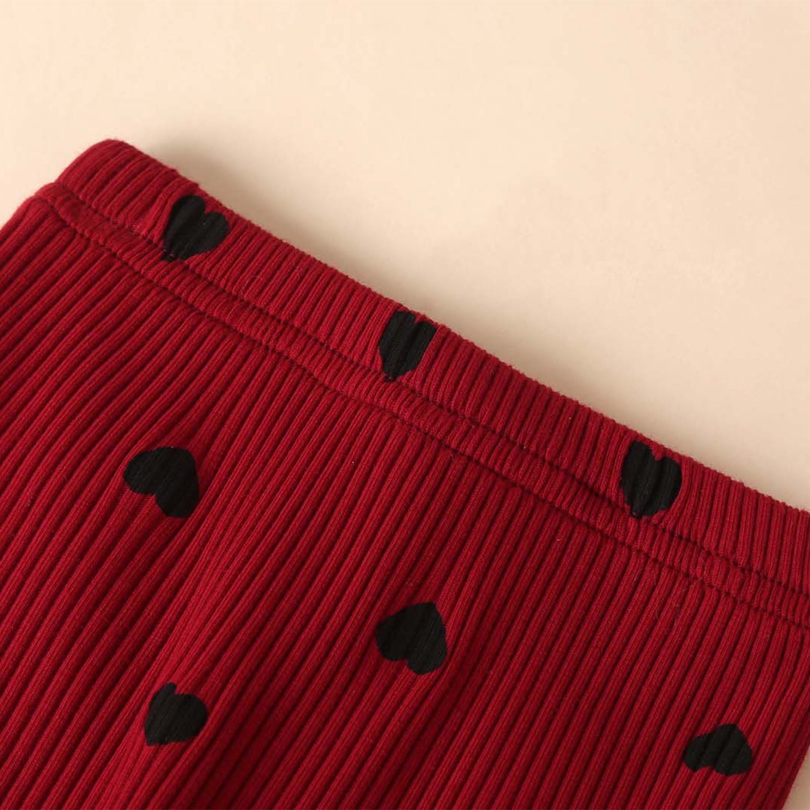 BLVB Newborn Baby Girl Clothes Ruffle Long Sleeve Romper Tops Pants Headband Infant Cute Heart Print Fall Outfits