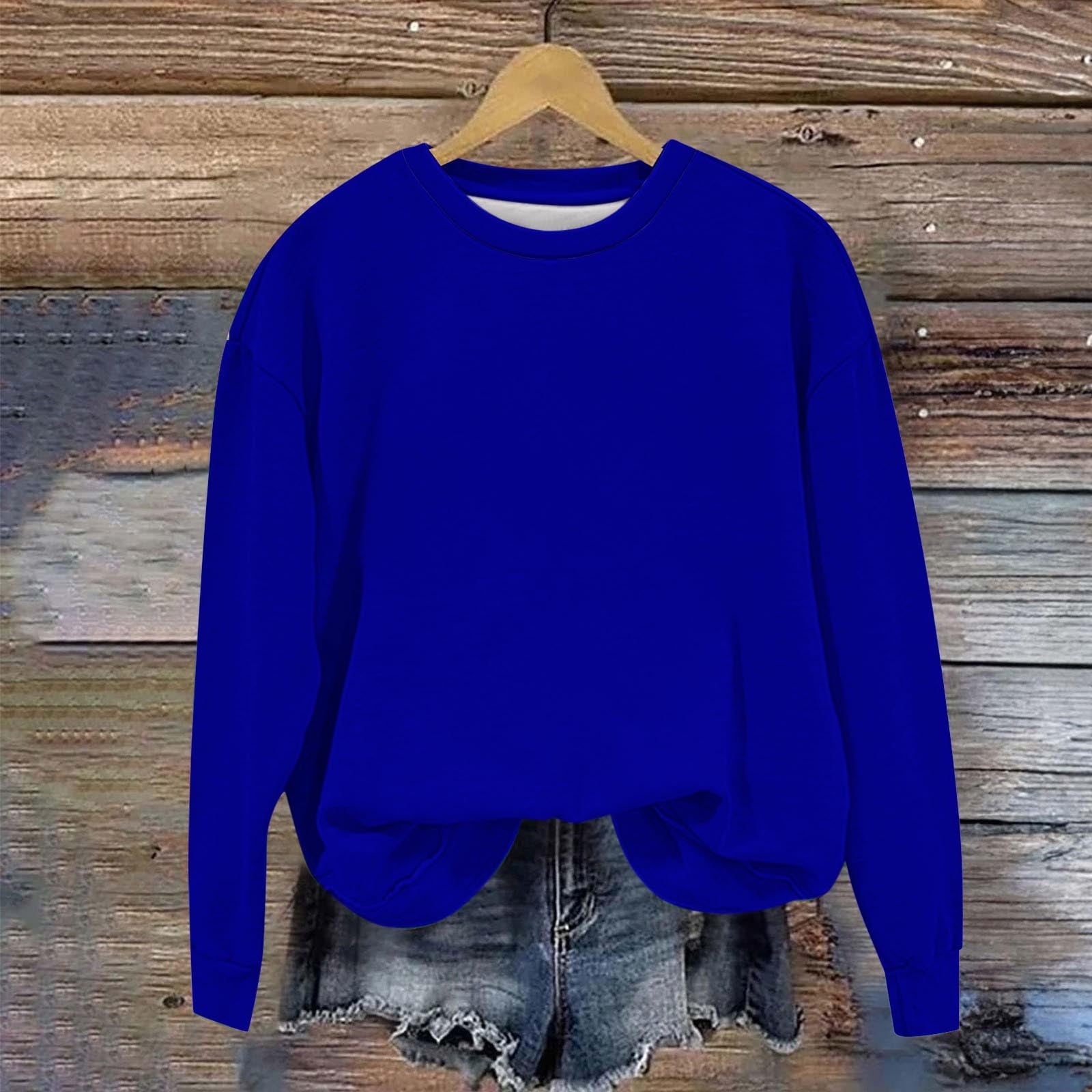 biudgviw Children's Oversized Sweatshirt Soft Crewneck Long Sleeve Pullover Shirts Fall Comfy Lounge Basic Tops 1-12 Years