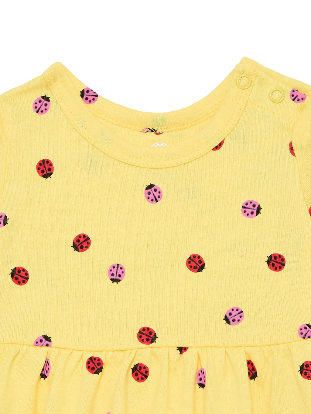 Wonder Nation Baby Girls Dress with Short Sleeves, Sizes 0-24 Months