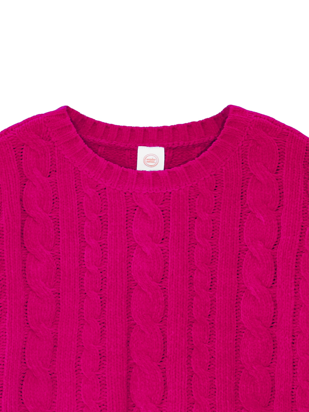 Wonder Nation Toddler Girls Cable Knit Sweater, Sizes 12M-5T