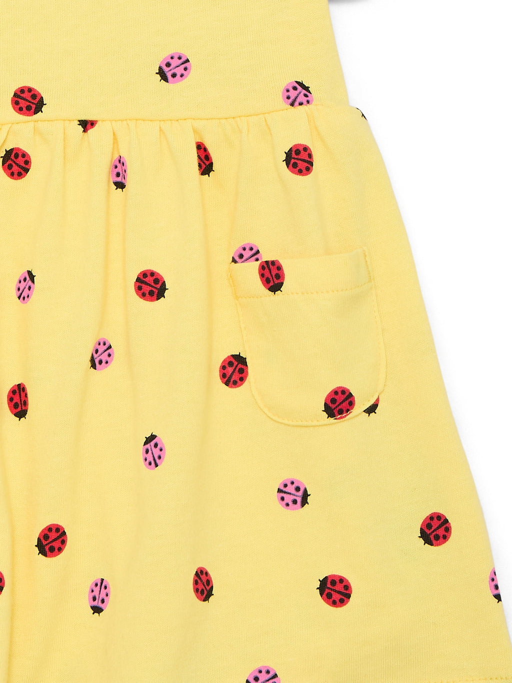 Wonder Nation Baby Girls Dress with Short Sleeves, Sizes 0-24 Months