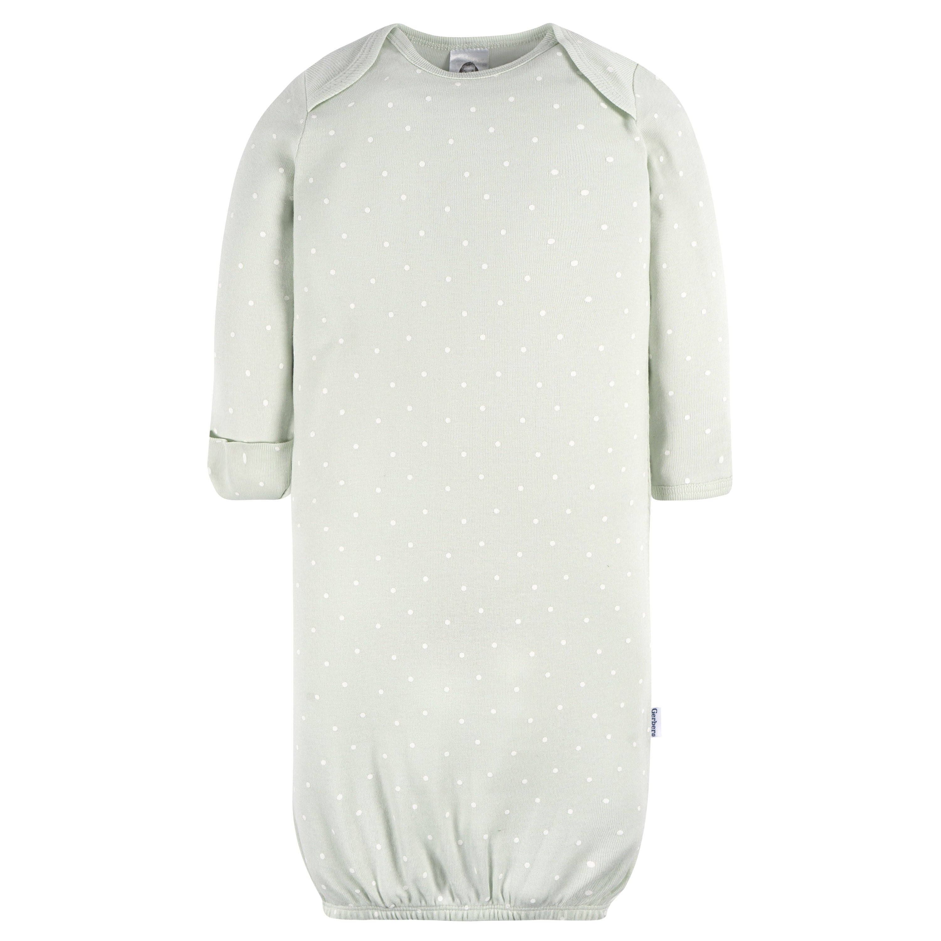 Gerber Baby Neutral Lap Shoulder Gowns, 4-Pack, Preemie-0/6 Months