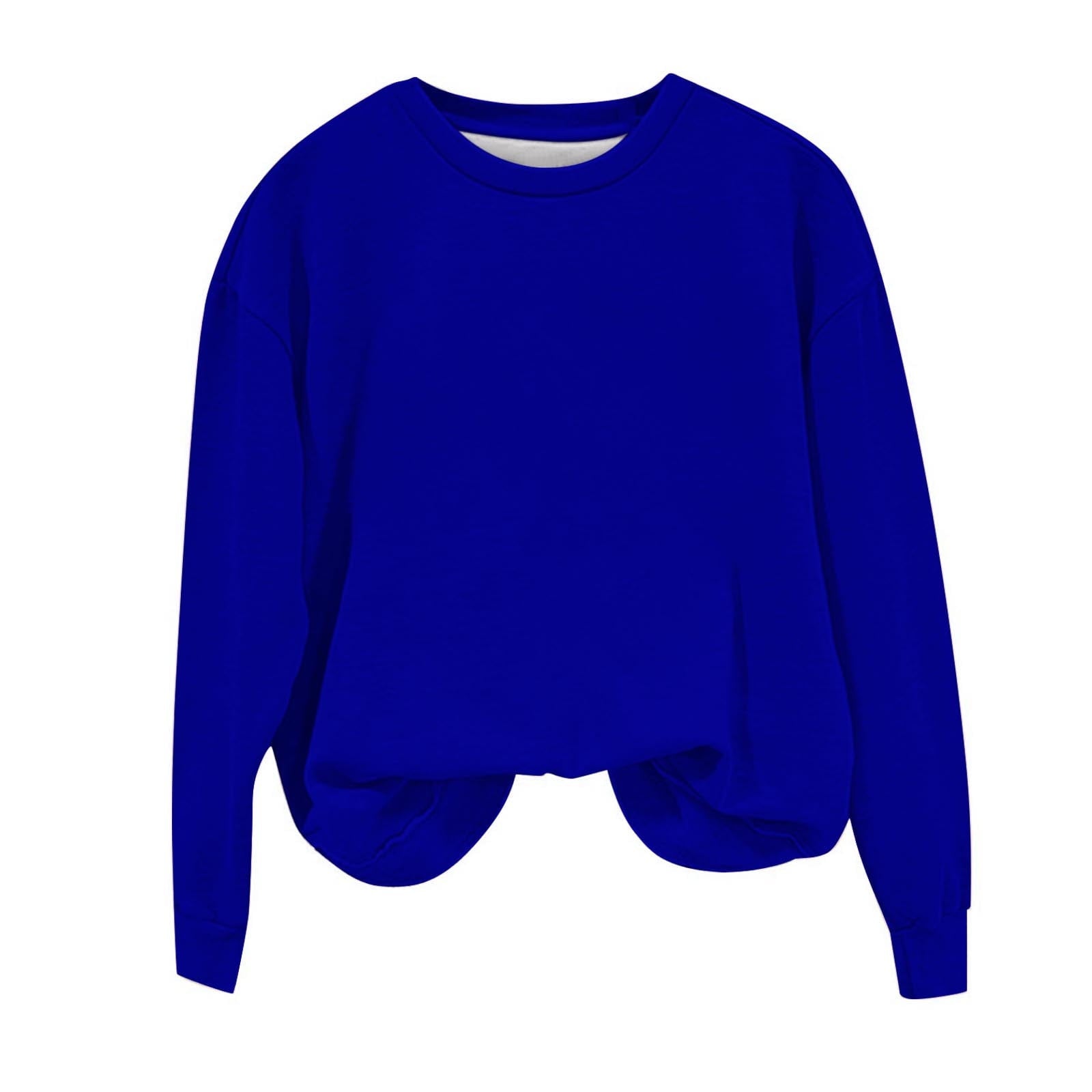 biudgviw Children's Oversized Sweatshirt Soft Crewneck Long Sleeve Pullover Shirts Fall Comfy Lounge Basic Tops 1-12 Years
