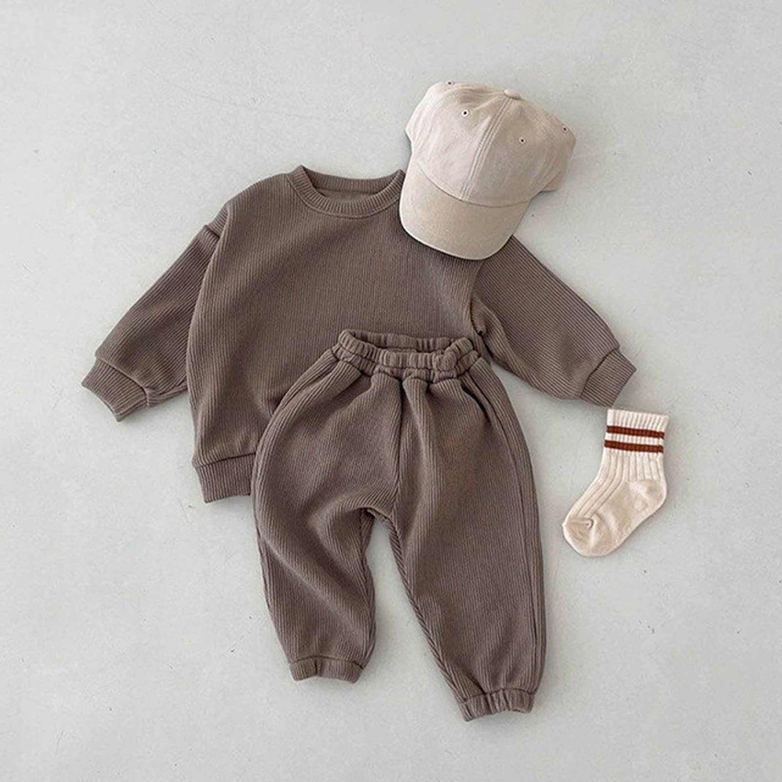 Gerichy Toddler Baby Boy Clothes Fall Winter Outfit, Baby Boys Outfit 2PCS Sweatshirt and Jogger Pants Set Cute Outfits Toddler Sports Set Casual Loose Two Piece Set Fall Winter Clothing Set