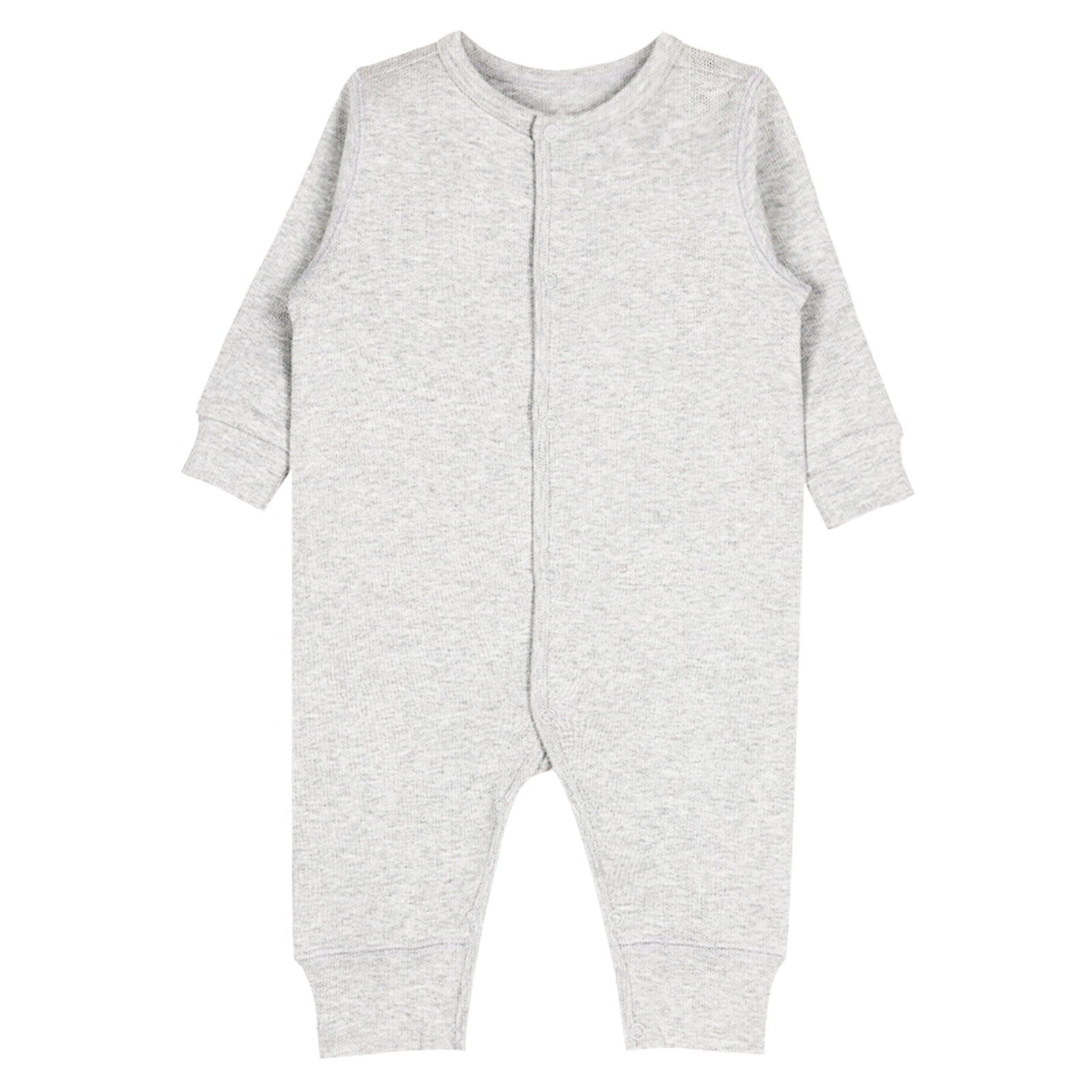 Baby Infant Onesies Soft Cotton Knit Bodysuit Toddlers Newborn Clothes 3M-18M Long Sleeve Button Up Rompers (12-18 Months, Gray)