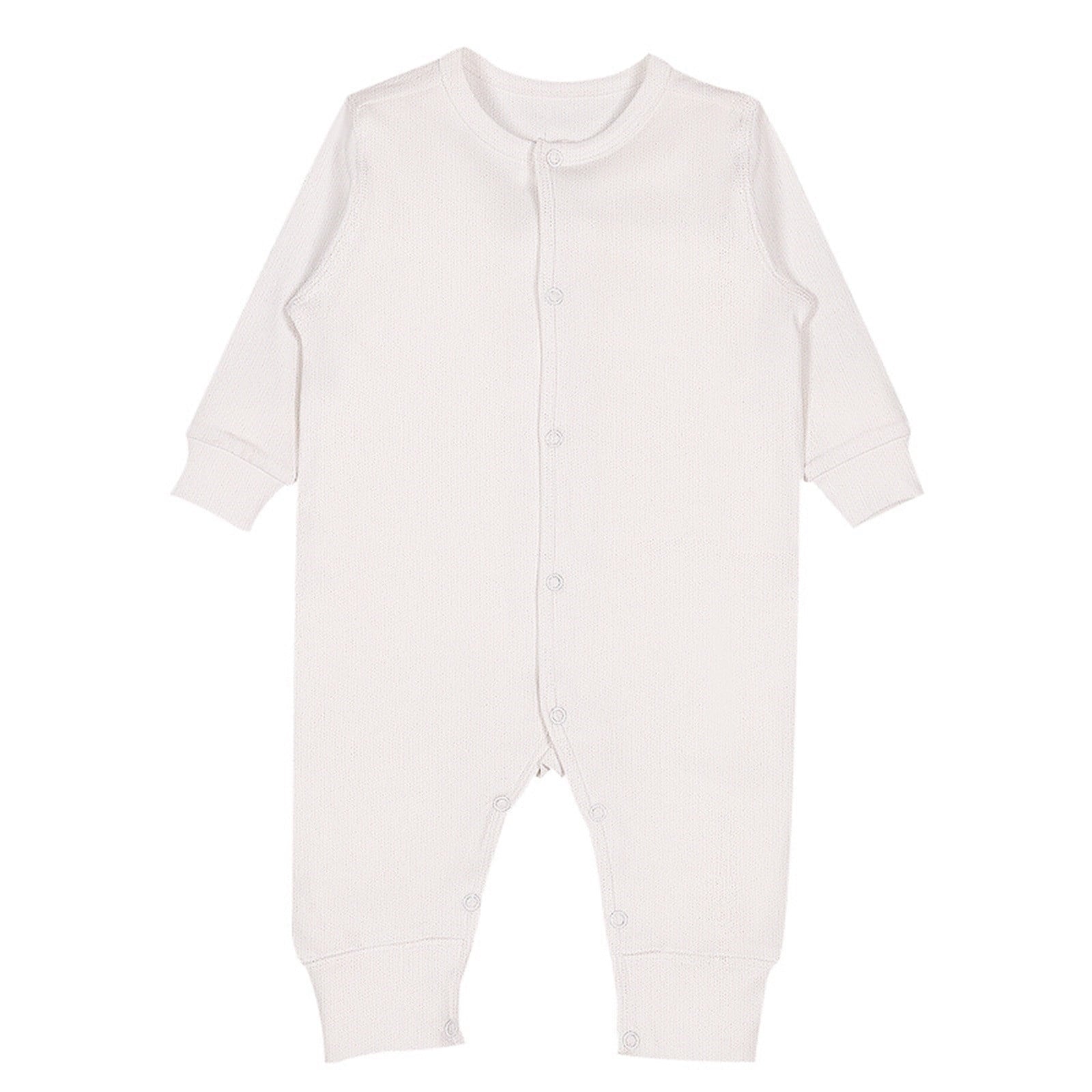 Baby Infant Onesies Soft Cotton Knit Bodysuit Toddlers Newborn Clothes 3M-18M Long Sleeve Button Up Rompers (12-18 Months, Gray)