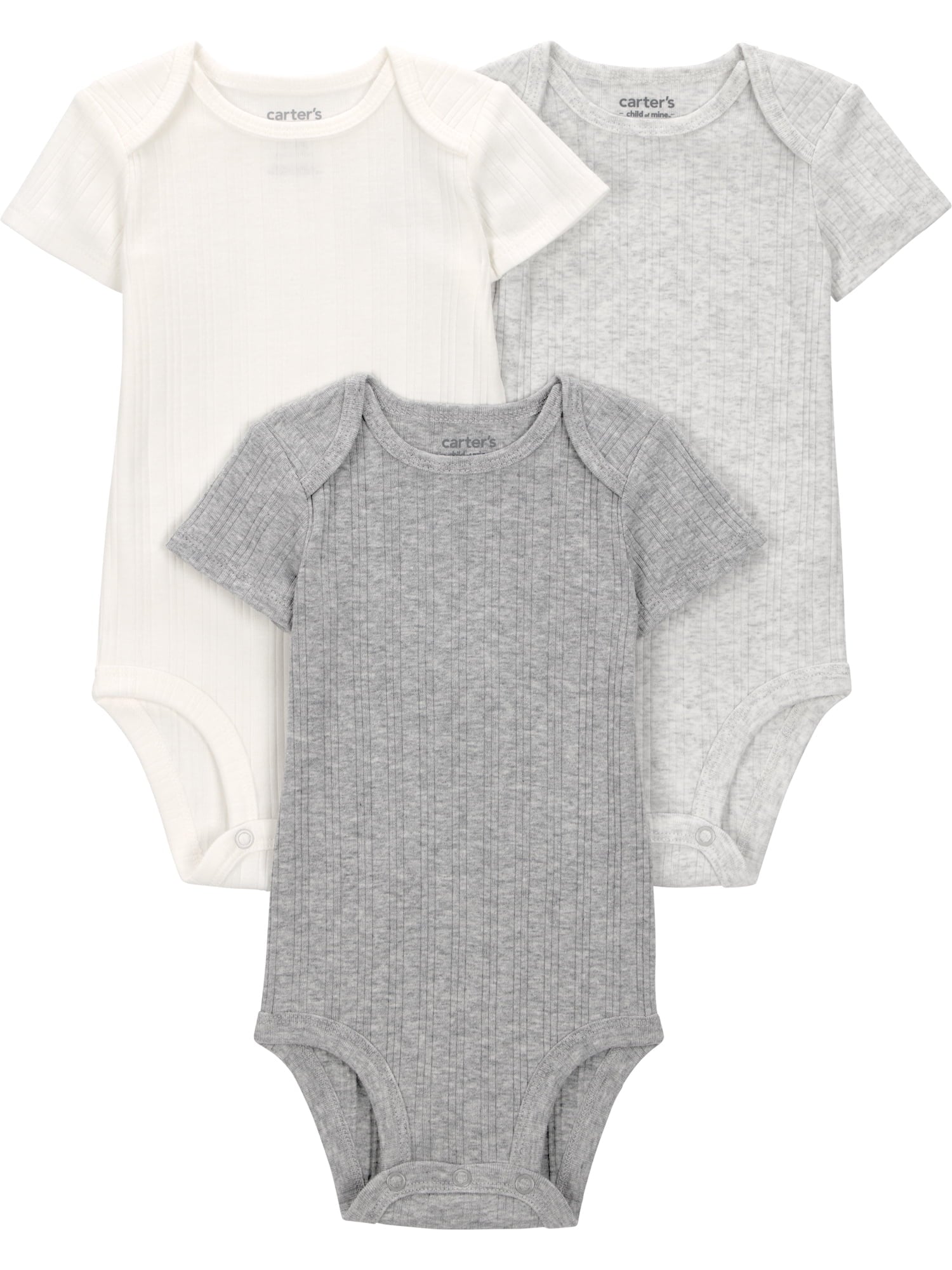 Carter's Child of Mine Baby Bodysuits, 3-Pack, Sizes Preemie-24 Months