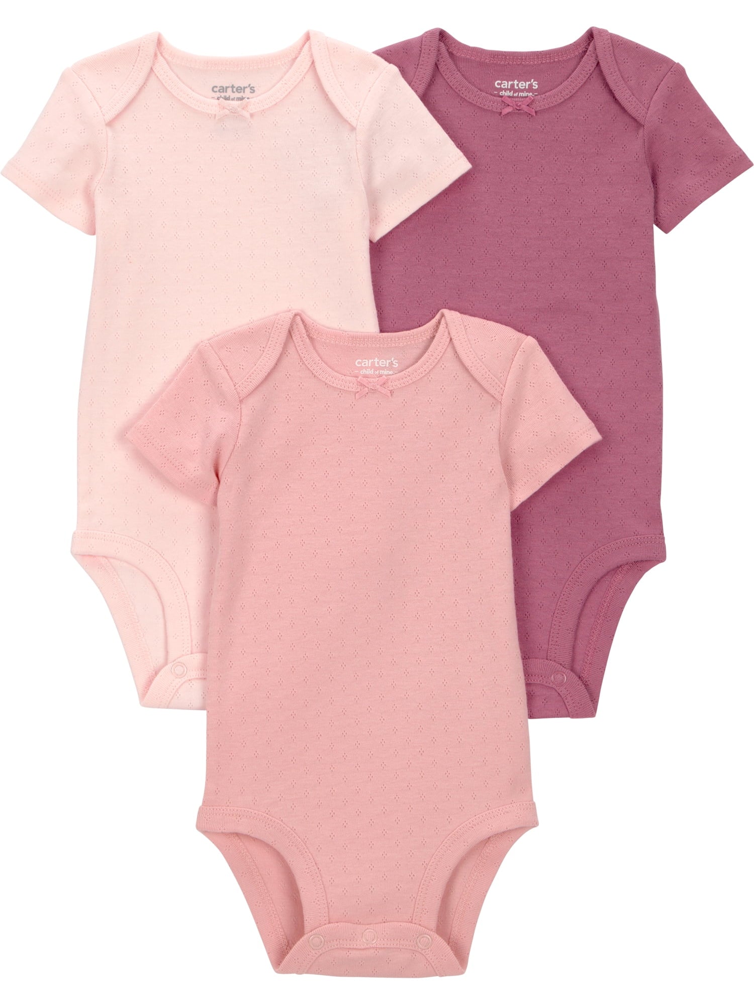 Carter's Child of Mine Baby Bodysuits, 3-Pack, Sizes Preemie-24 Months