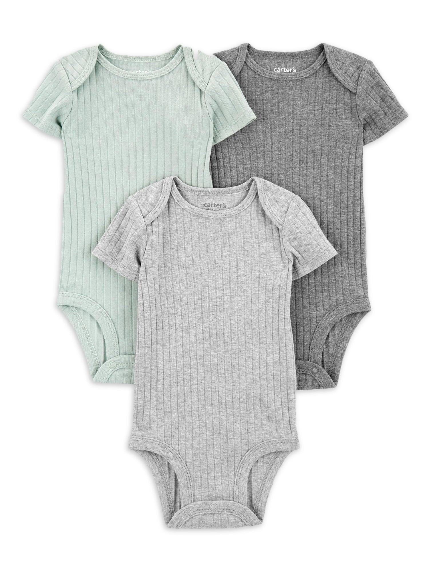 Carter's Child of Mine Baby Bodysuits, 3-Pack, Sizes Preemie-24 Months