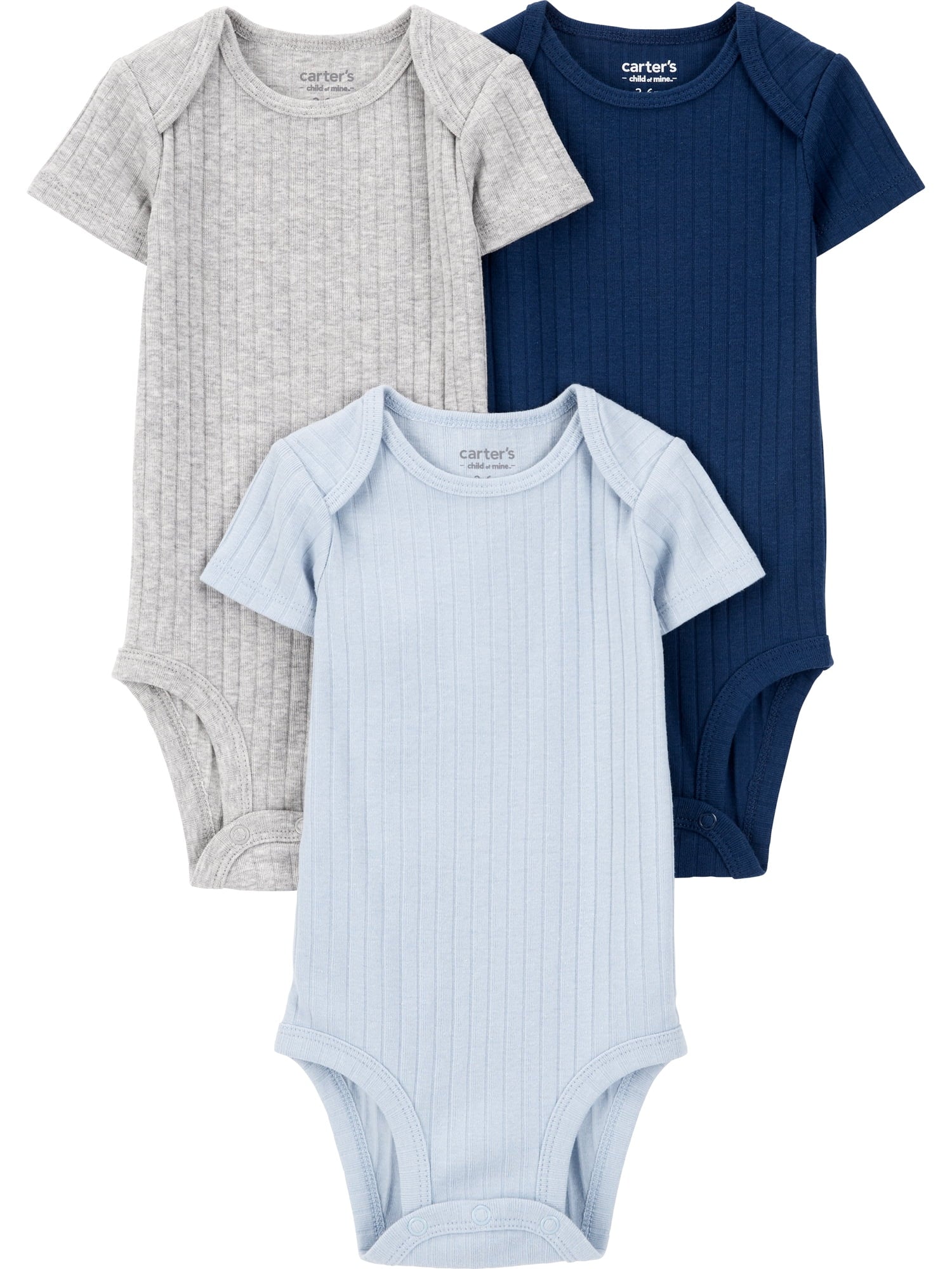 Carter's Child of Mine Baby Bodysuits, 3-Pack, Sizes Preemie-24 Months