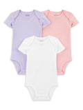 Carter's Child of Mine Baby Girl Bodysuits, 3-Pack, Sizes Preemie-18 Months