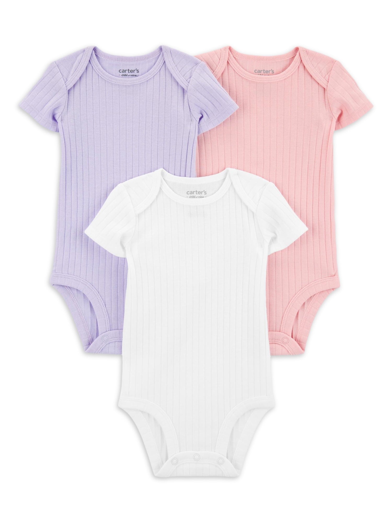 Carter's Child of Mine Baby Girl Bodysuits, 3-Pack, Sizes Preemie-18 Months