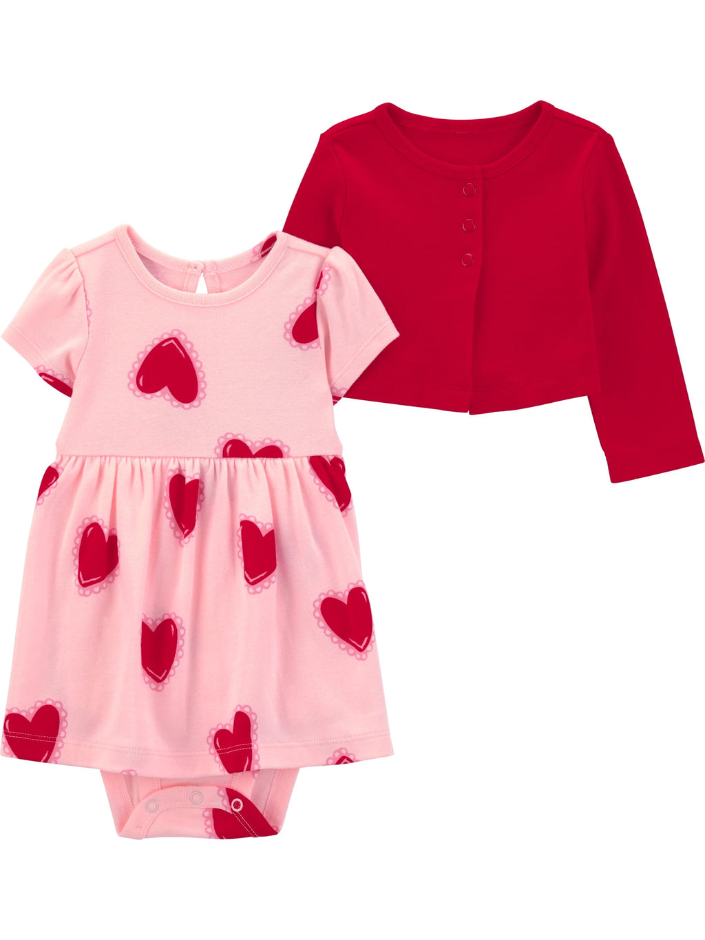 Carter's Child of Mine Baby Girl Valentine's Dress Set, 2-Piece, Sizes Newborn-24 Months