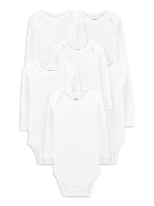 Carter's Child of Mine Baby Unisex Short Sleeve Bodysuits, 6-Pack, Sizes Preemie-24 Months