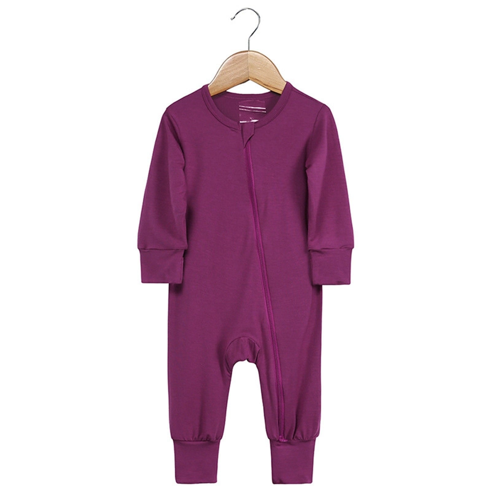 Footie Pajamas for Kids Baby Cotton Rompers Footed Pajamas Zipper Long Sleeve Sleeper Jumpsuit Baby Clothing 6-12 Months