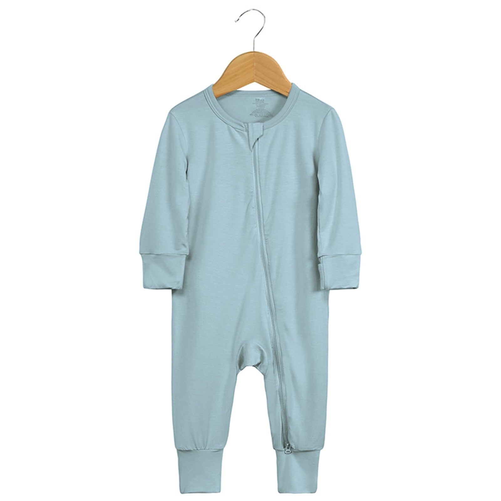 Footie Pajamas for Kids Baby Cotton Rompers Footed Pajamas Zipper Long Sleeve Sleeper Jumpsuit Baby Clothing 6-12 Months