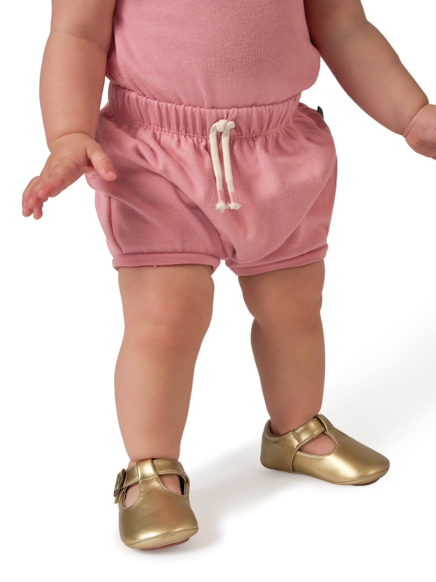 Modern Moments by Gerber Baby Girl Harem Bubble Organic Shorts with Drawstring, Sizes 0/3 Months - 24 Months