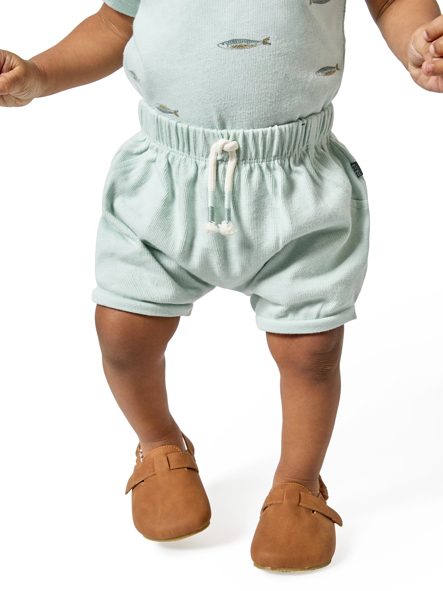 Modern Moments by Gerber Baby Girl Harem Bubble Organic Shorts with Drawstring, Sizes 0/3 Months - 24 Months