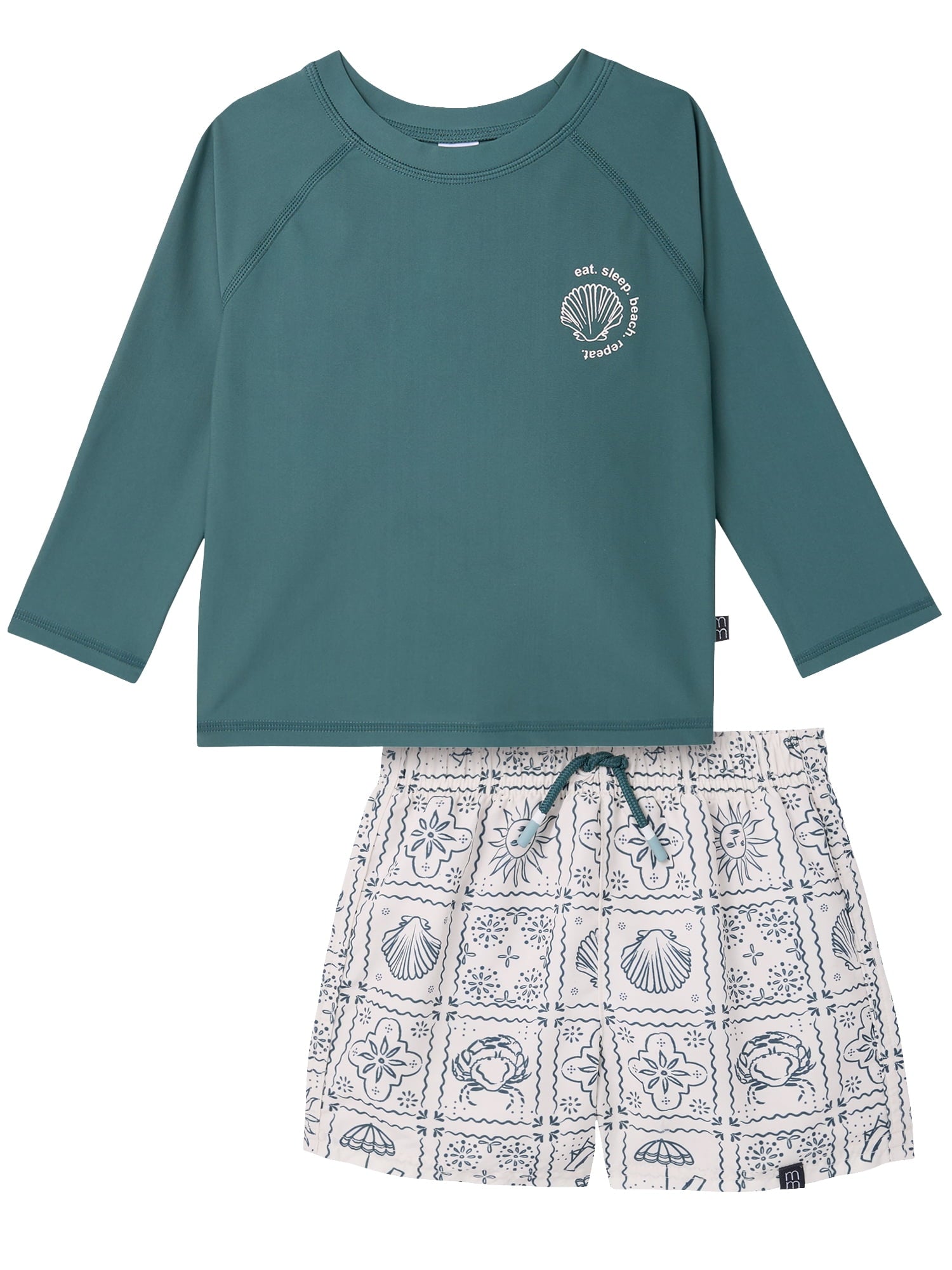 Modern Moments by Gerber Baby and Toddler Boy Long- Sleeve Rash Guard and Trunk Set, 2-Piece, Sizes 0/3M-5T