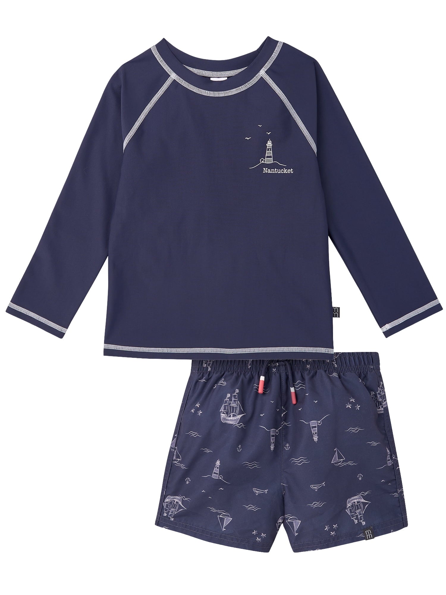 Modern Moments by Gerber Baby and Toddler Boy Long- Sleeve Rash Guard and Trunk Set, 2-Piece, Sizes 0/3M-5T