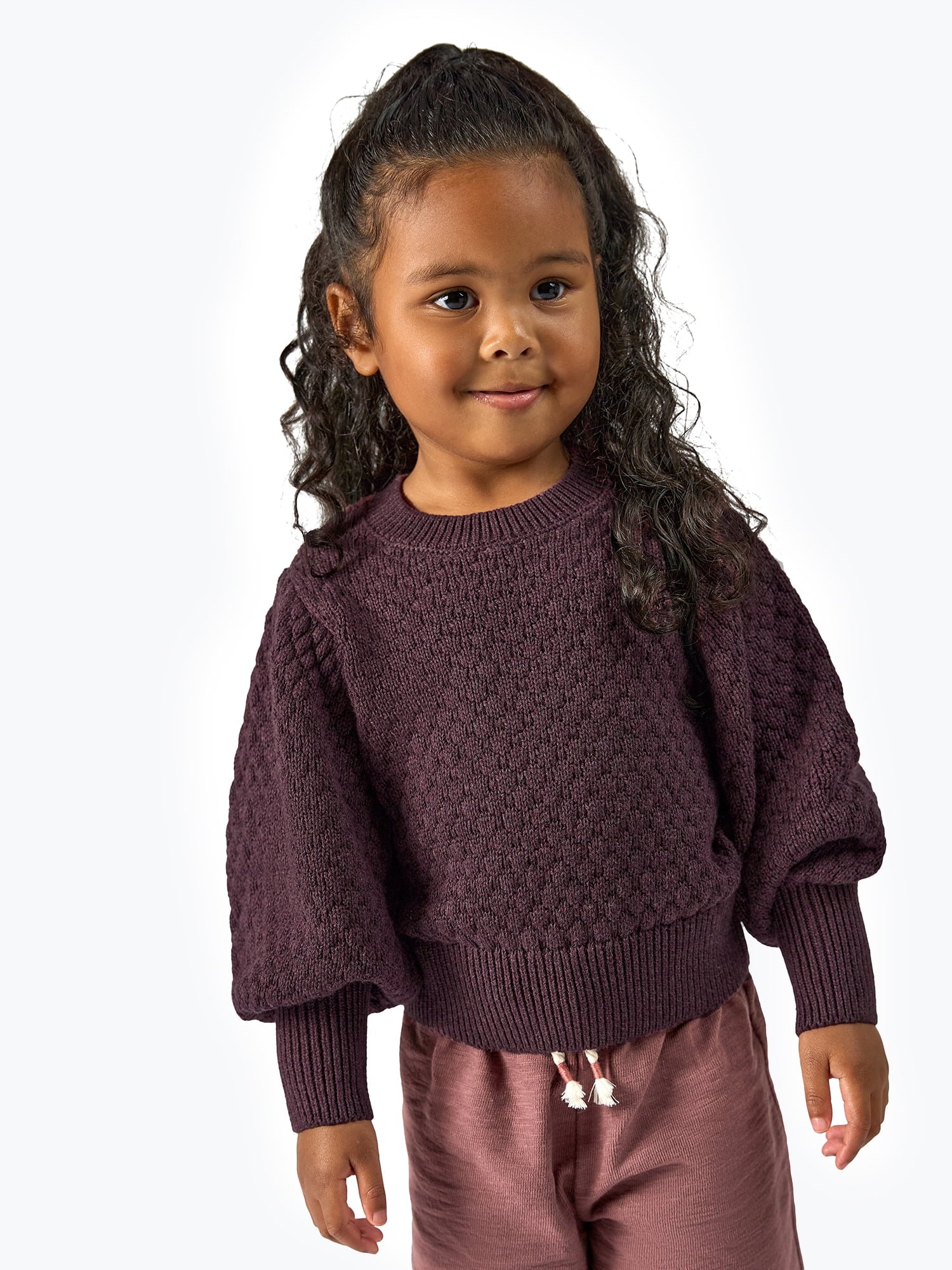 Modern Moments by Gerber Toddler Girl Puff Sleeve Sweater, Sizes 12M-5T