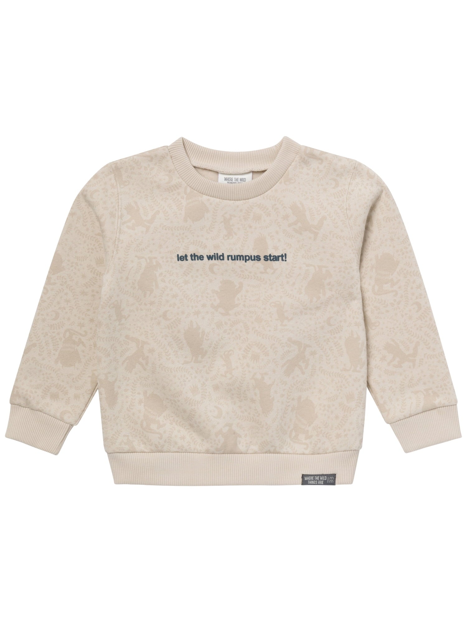 Modern Moments x Where the Wild Things Are Baby and Toddler Neutral Elevated Sweatshirt, Sizes 0/3 Months - 5T