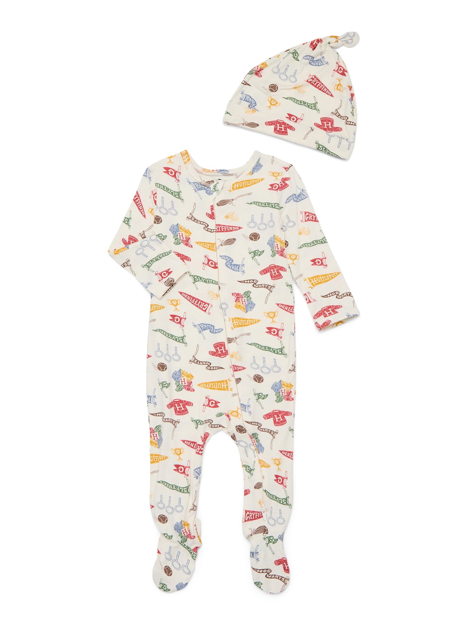 Disney Minnie Mouse Baby Girls Viscose Sleep Footed One-Piece with Bow Headband Set, 2-Piece, Sizes 0M–6/9M