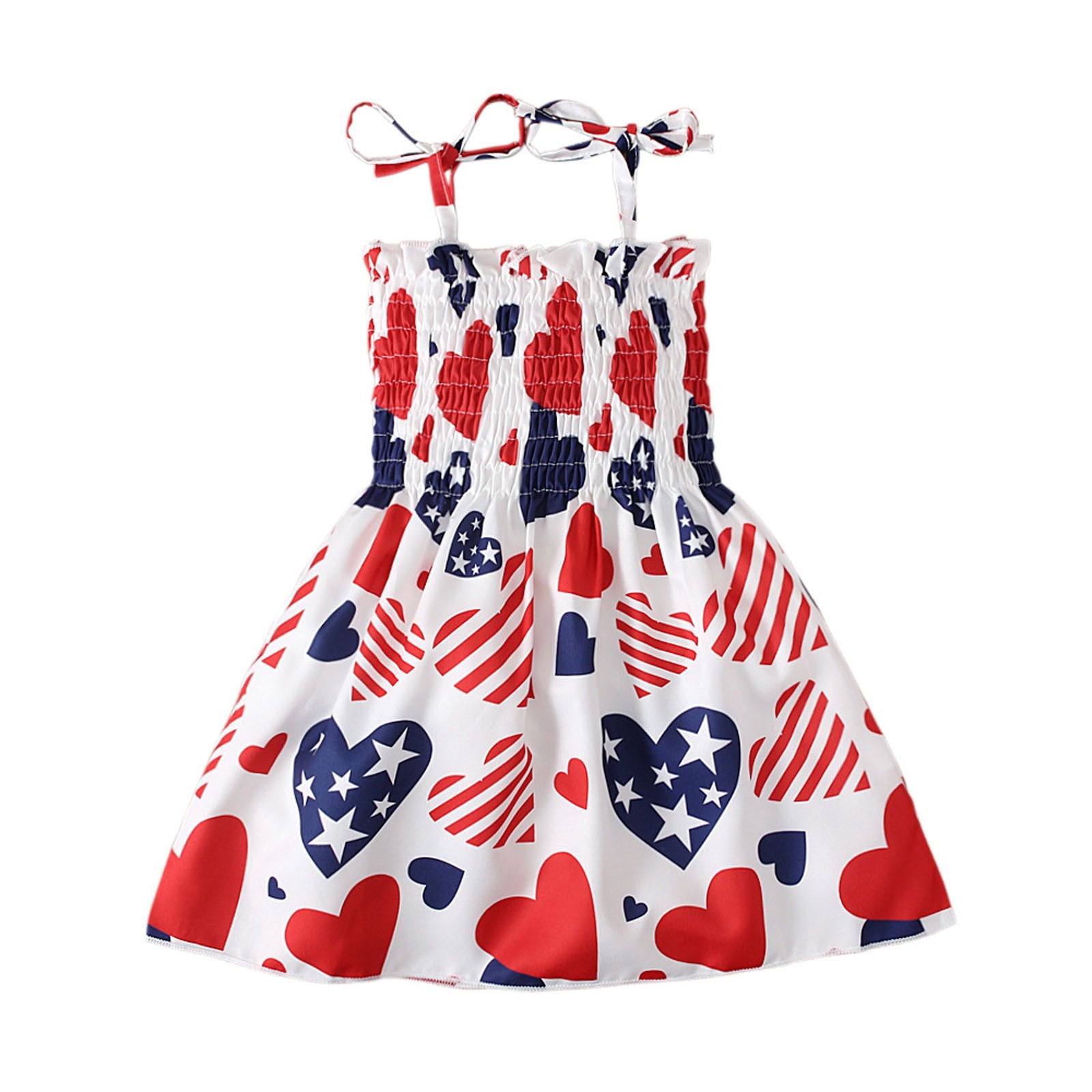 OAVQHLG3B 4th of July Baby Girl Outfits 4th of July Outfit Independence Day Shirt Skirt Set American Flag Summer Clothes