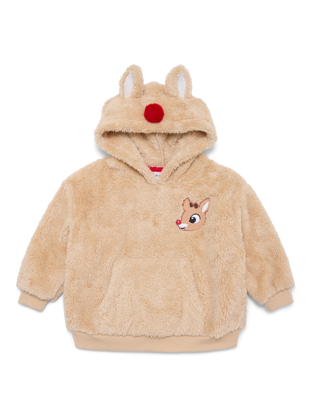 Rudolph the Red-Nosed Reindeer Toddler Girls Plush Cosplay Hoodie, Sizes 12M-5T