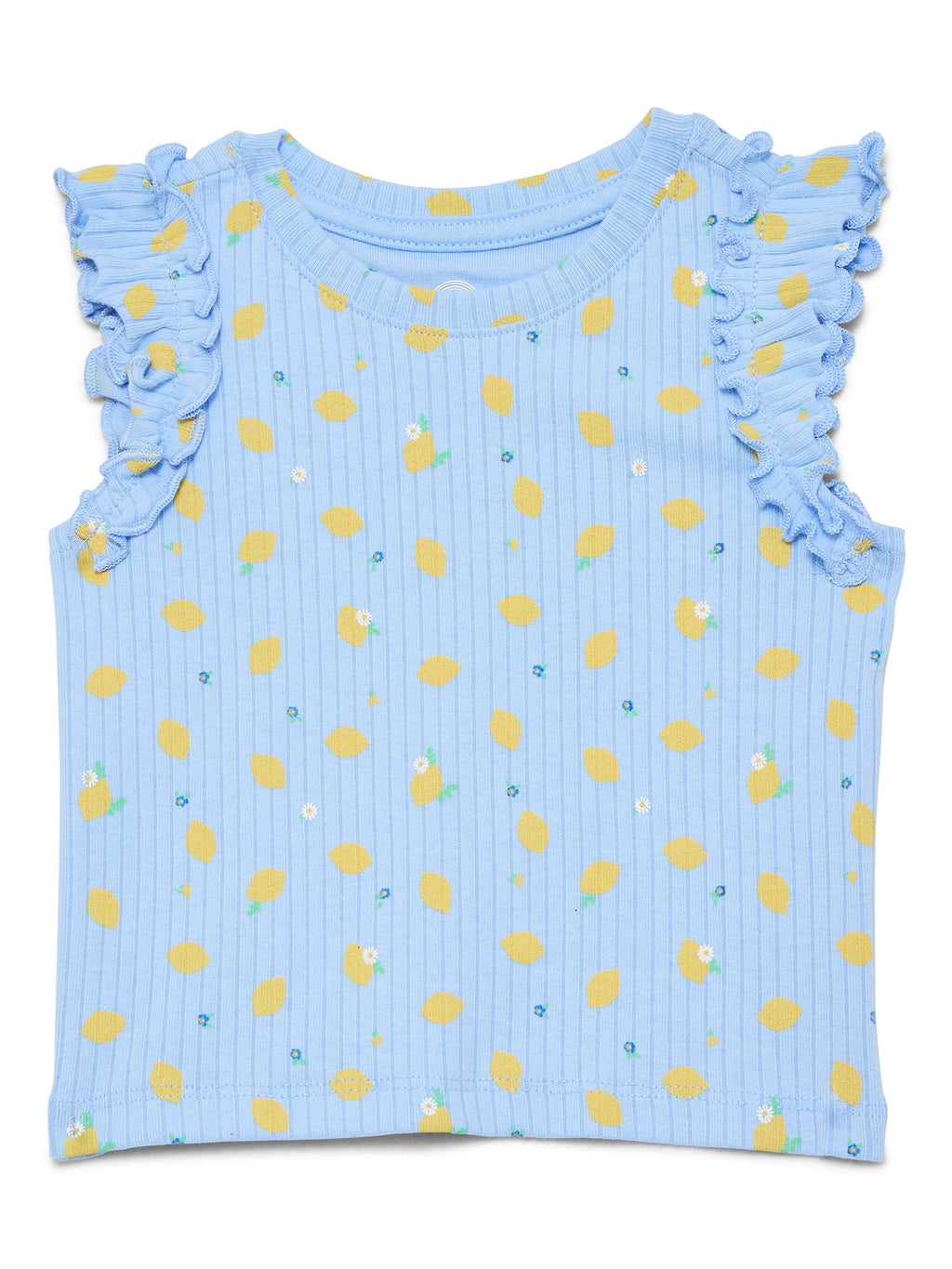 Wonder Nation Baby Girls Tee with Flutter Sleeves, Sizes 0-24 Months