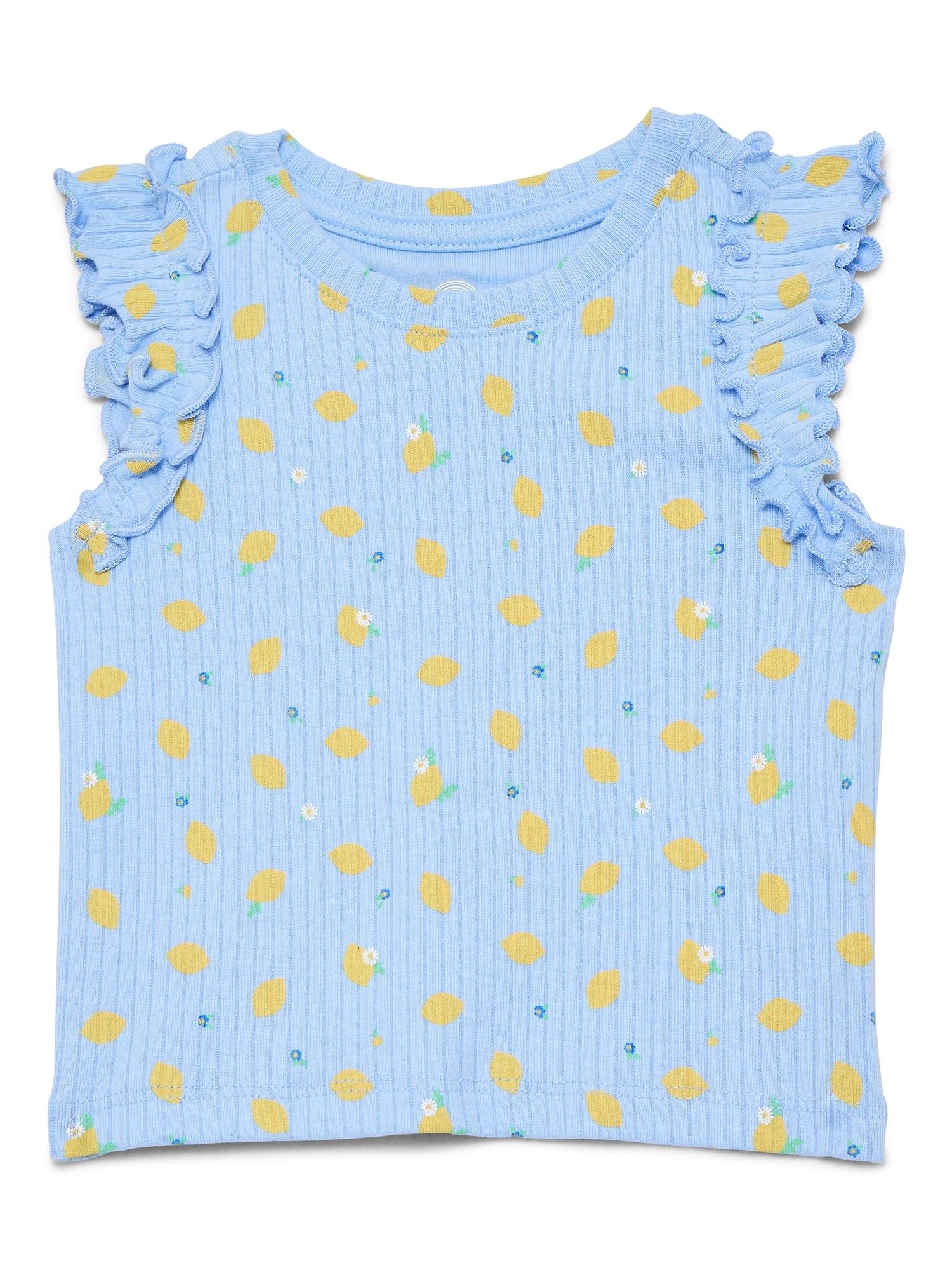 Wonder Nation Baby Girls Tee with Flutter Sleeves, Sizes 0-24 Months