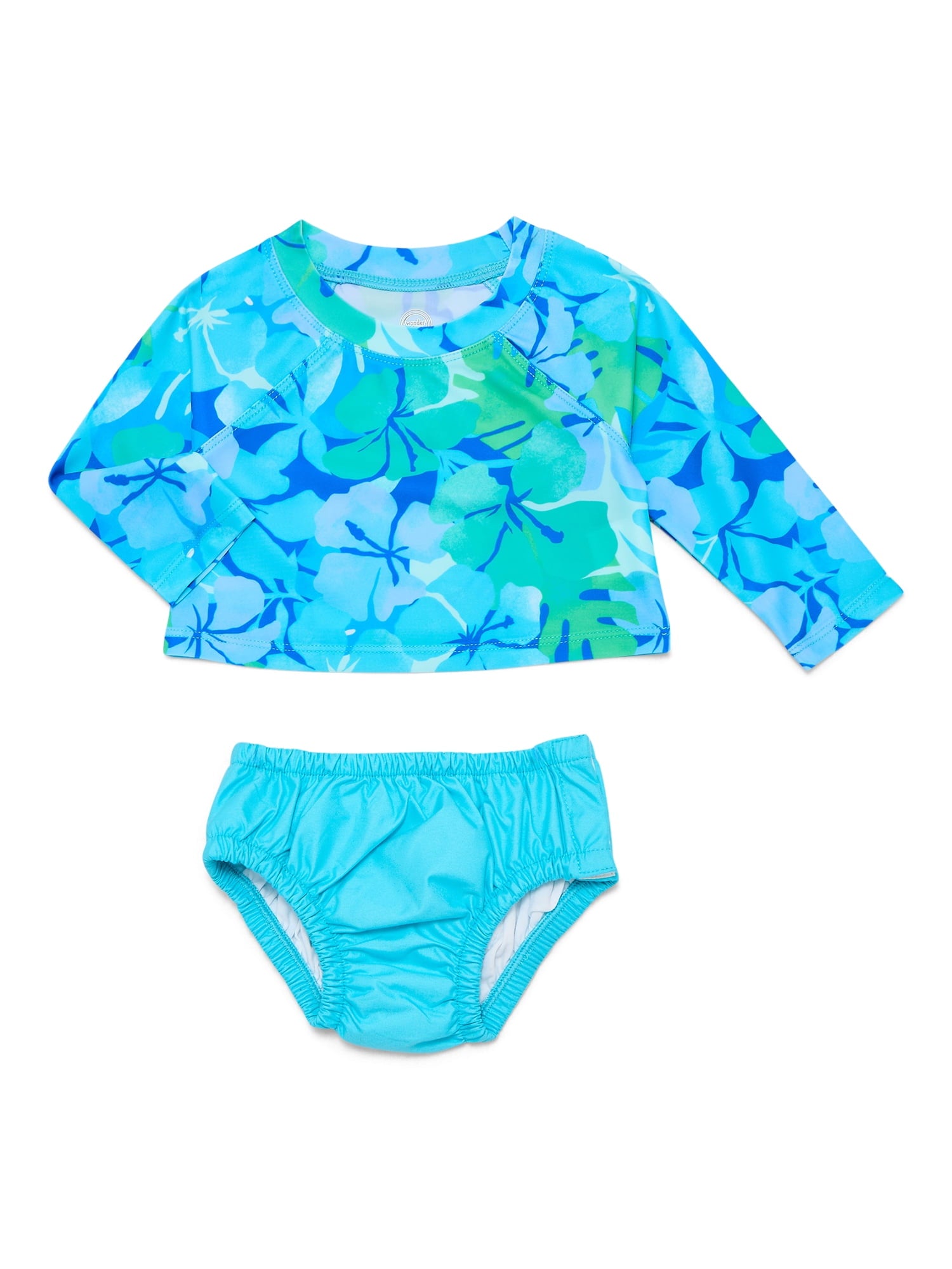 Wonder Nation Baby Diaper Cover Swimsuit, 2-Piece, Size 0/3-12M