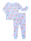 Wonder Nation Toddler Boys or Girls Snug-Fit Cotton Long-Sleeve Top and Pants Pajama Set, 2-Piece, Sizes 12M-5T