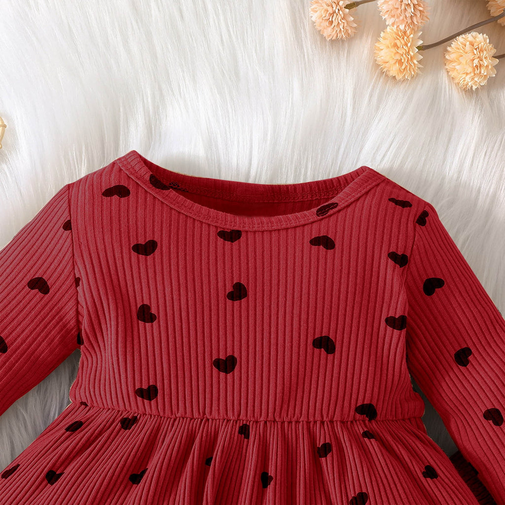 yillto Toddler Girls 2 Piece Set Crew Neck Print Long Sleeve Pullover Top Stretch Waist Straight Leg Pants Set