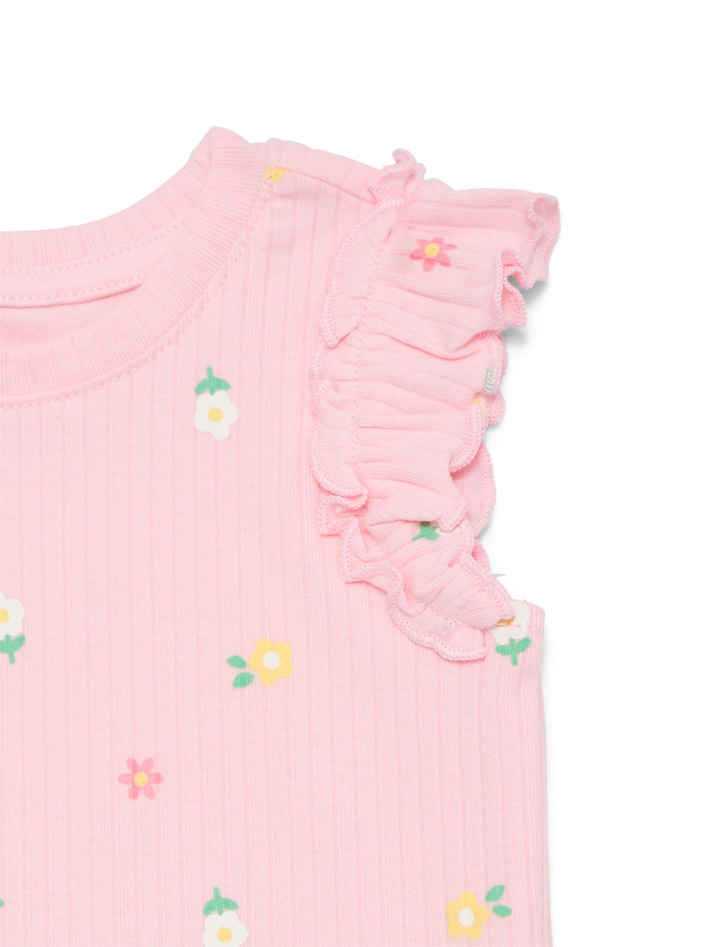 Wonder Nation Baby Girls Tee with Flutter Sleeves, Sizes 0-24 Months