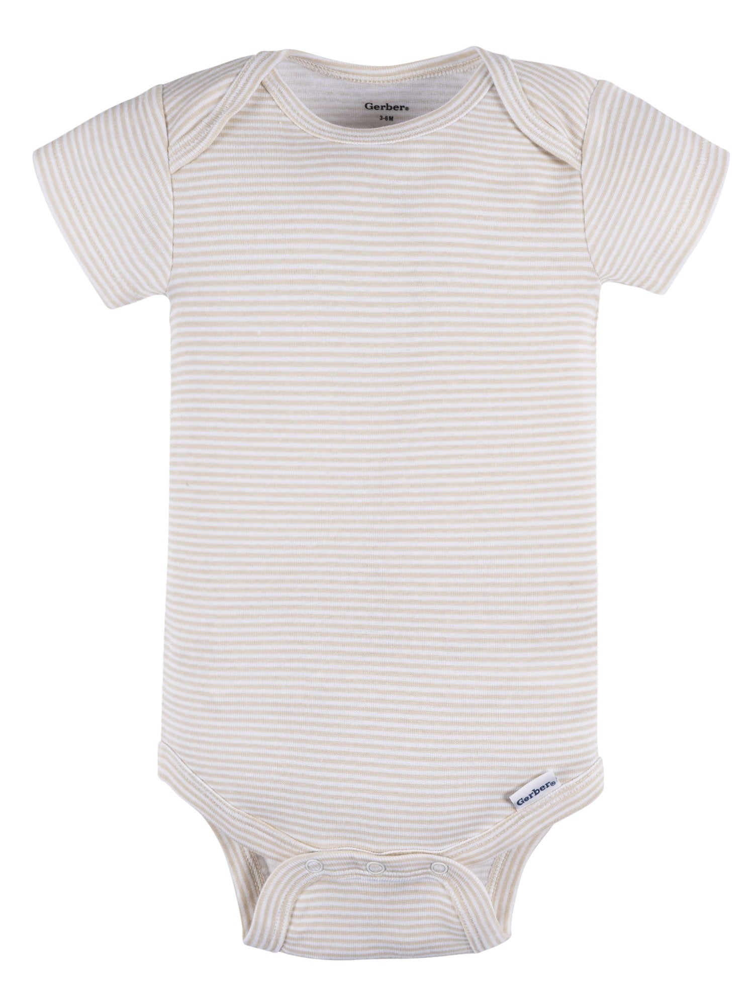 Gerber Baby Neutral 6-Pack Short Sleeve Bodysuits, Sizes Preemie - 24 Months