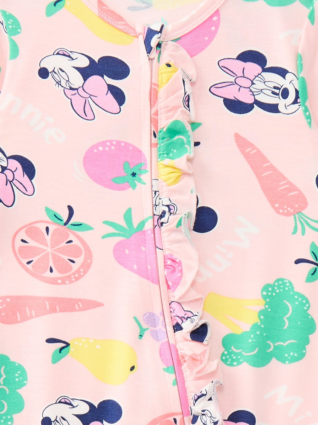 Disney Minnie Mouse Baby Girls Viscose Sleep Footed One-Piece with Bow Headband Set, 2-Piece, Sizes 0M–6/9M