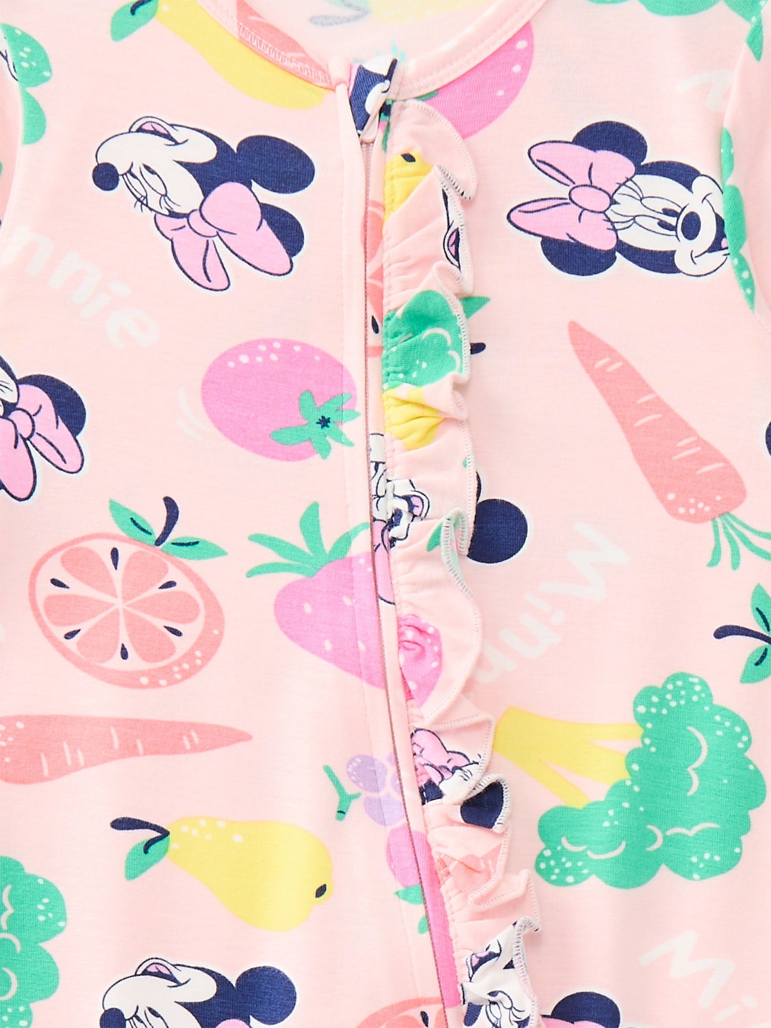 Disney Minnie Mouse Baby Girls Viscose Sleep Footed One-Piece with Bow Headband Set, 2-Piece, Sizes 0M–6/9M