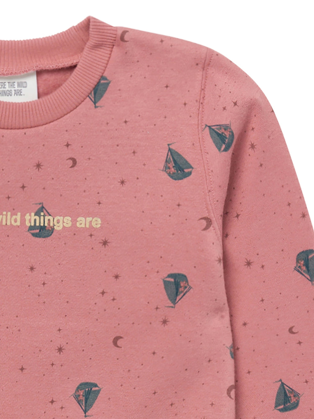 Modern Moments x Where the Wild Things Are Baby and Toddler Neutral Elevated Sweatshirt, Sizes 0/3 Months - 5T