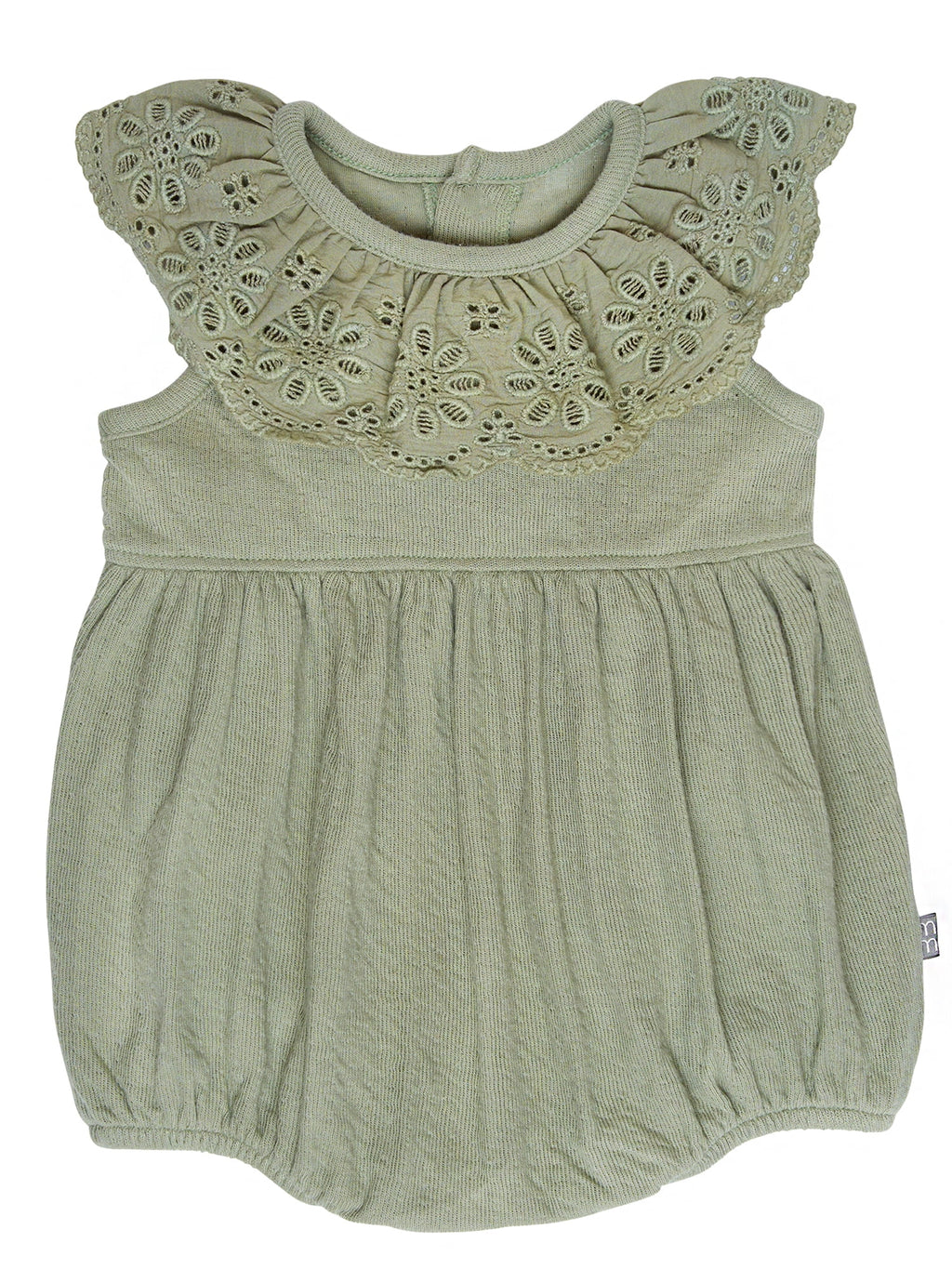 Modern Moments by Gerber Baby Girl Cotton Ruffle Novelty Lace Bubble Romper, Sizes 0/3 Months - 24 Months